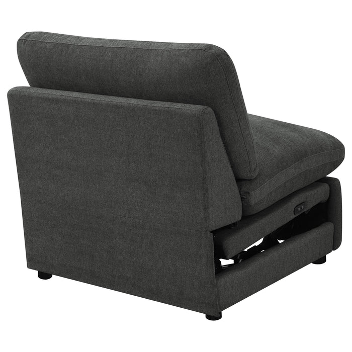 Collins Modular Power Armless Recliner Dark Grey