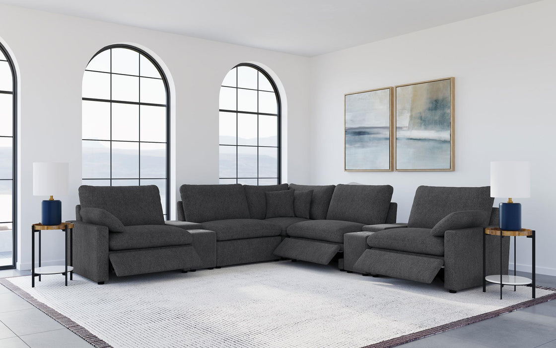 Collins 7-piece Modular Power Reclining Sectional Dark Grey