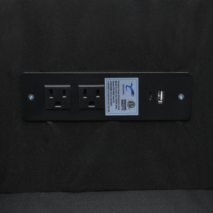 Collins 5-piece Power Reclining Home Theater Seating Dark Grey