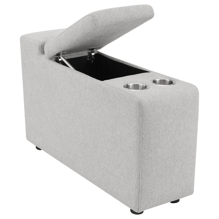 Collins Upholstered Modular Storage Console Grey