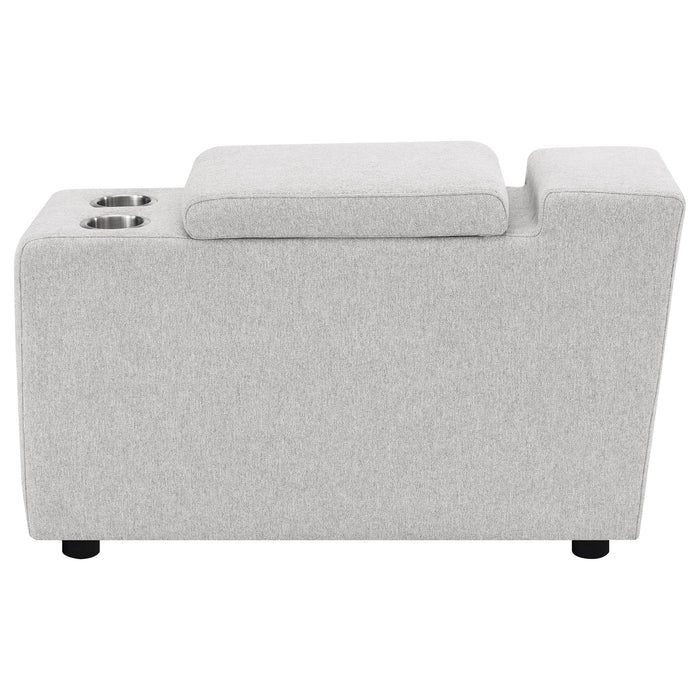 Collins Upholstered Modular Storage Console Grey