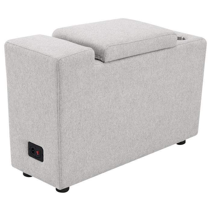 Collins Upholstered Modular Storage Console Grey