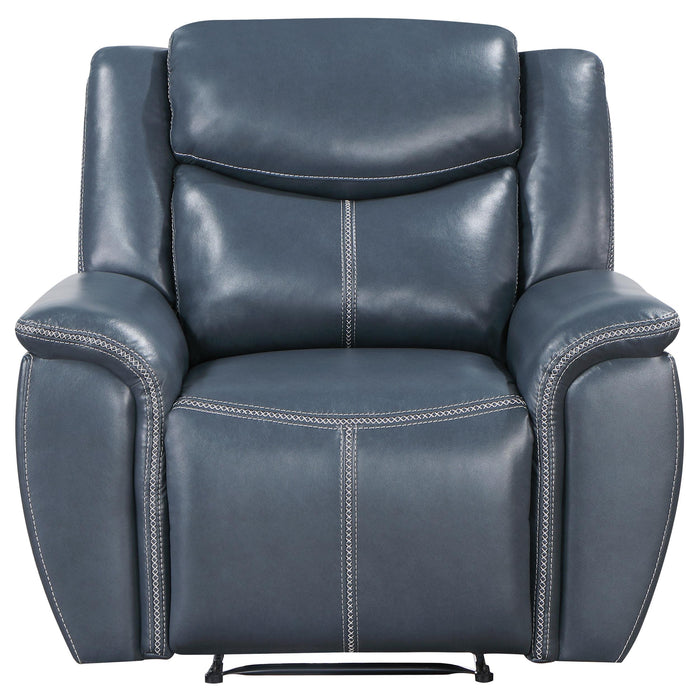 Sloane Upholstered Padded Arm Recliner Chair Blue