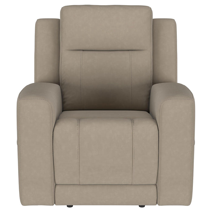 Brentwood 3-piece Upholstered Reclining Sofa Set Taupe