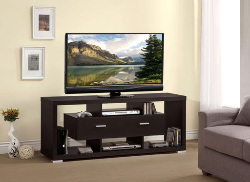 Darien 2-drawer Engineered Wood 59-inch TV Stand Cappuccino
