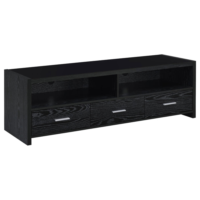 Alton 3-drawer Engineered Wood 62-inch TV Stand Black Oak