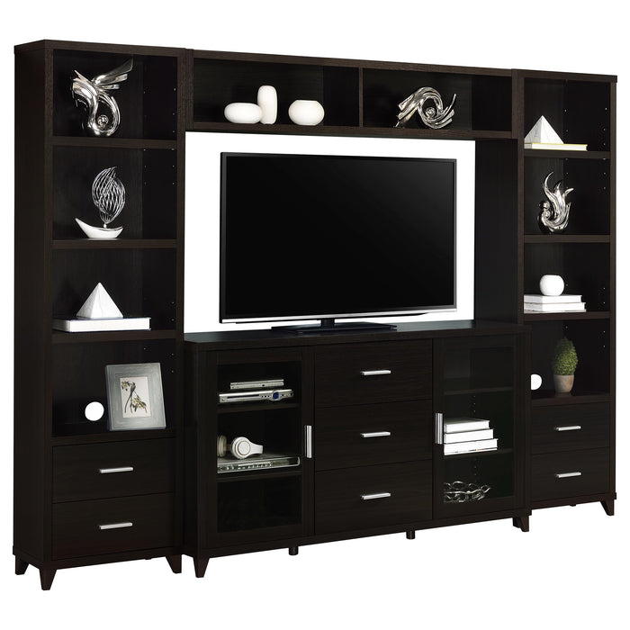 Lewes 4-piece 60-inch TV Entertainment Center Cappuccino