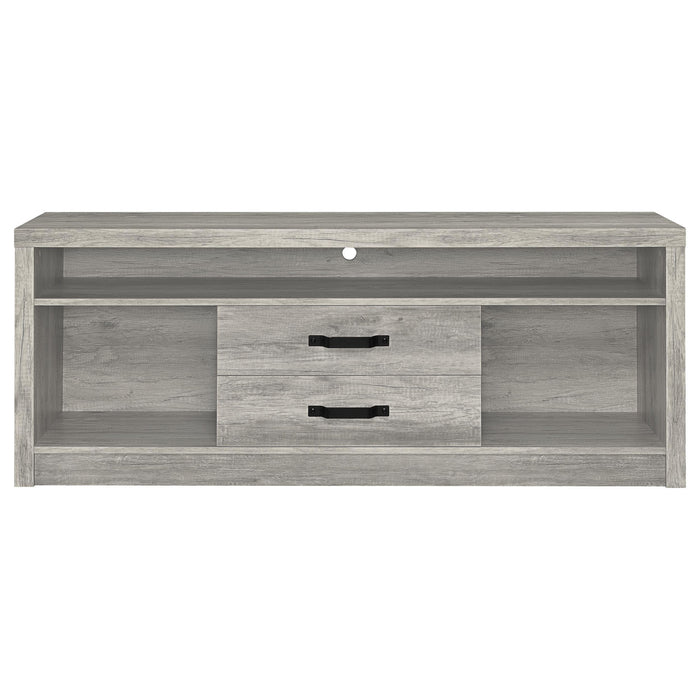 Burke 3-piece 59-inch TV Entertainment Center Grey Driftwood