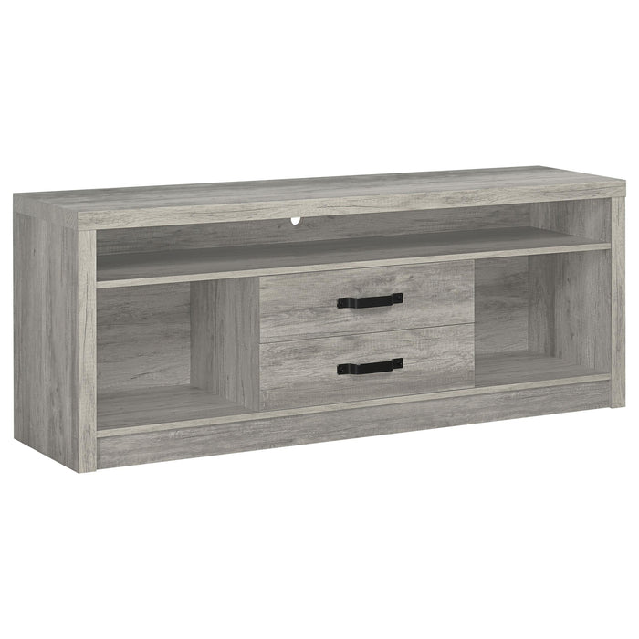 Burke 2-drawer Engineered Wood 59-inch TV Stand Grey Driftwood