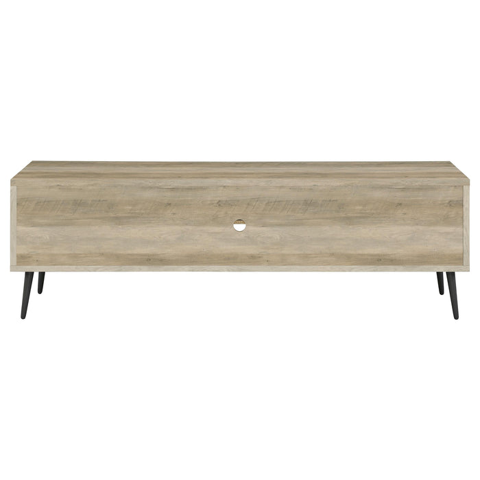 Allie 2-door Engineered Wood 71-inch TV Stand Distressed Pine