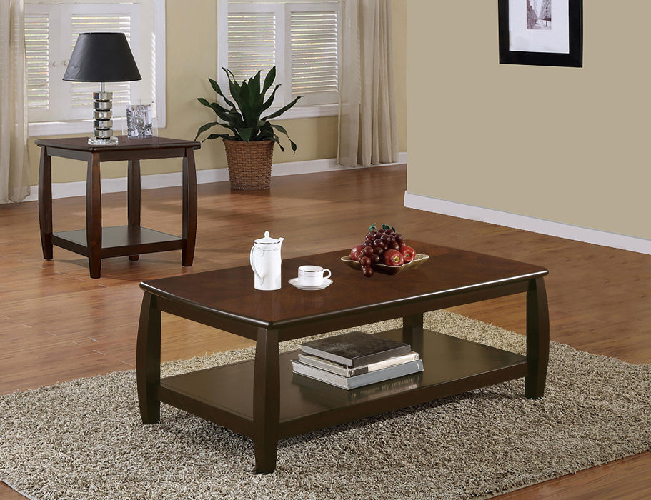 Dixon 2-piece Rectangular Wood Coffee Table Set Espresso