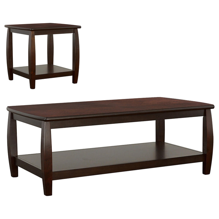 Dixon 2-piece Rectangular Wood Coffee Table Set Espresso