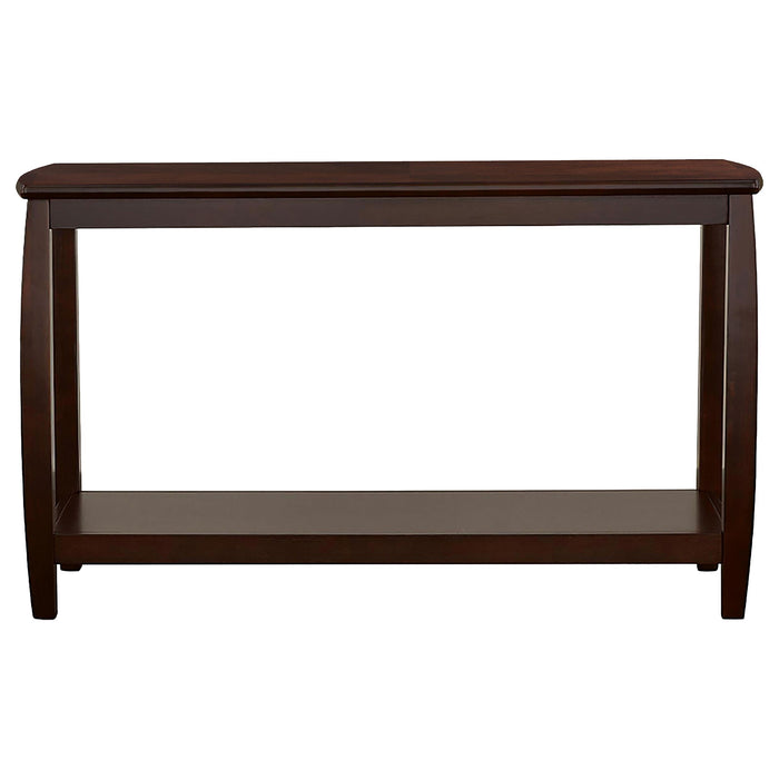Dixon Wood Entryway Console Table with Shelf Cappuccino