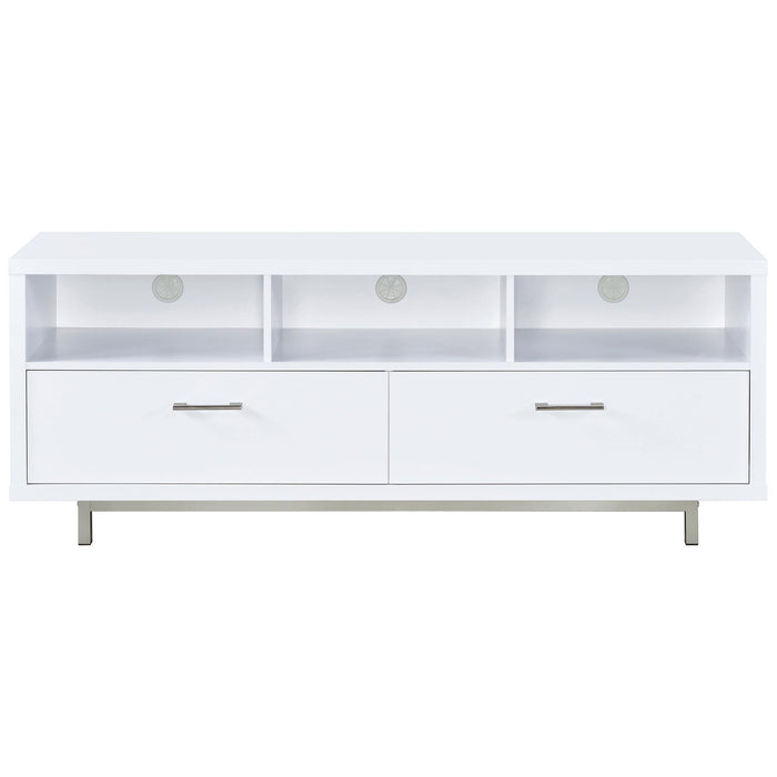 Casey 2-drawer Engineered Wood 60-inch TV Stand White