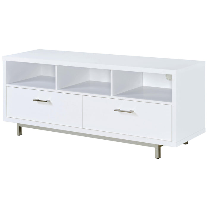Casey 2-drawer Engineered Wood 60-inch TV Stand White