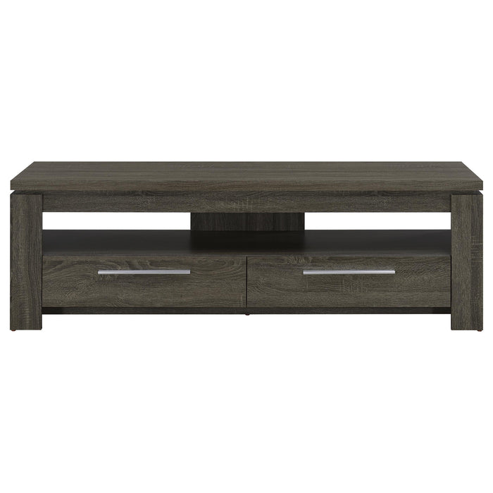 Elkton 2-drawer Engineered Wood 59-inch TV Stand Weathered Grey