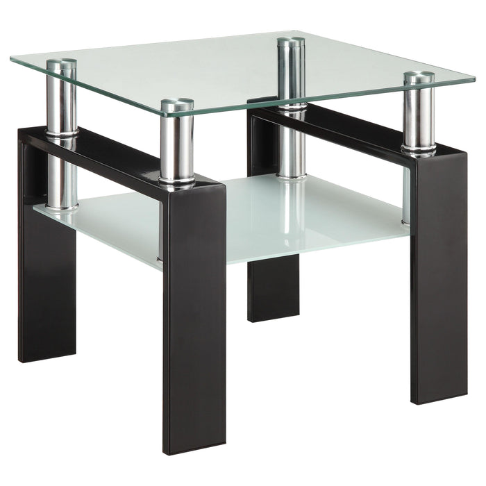 Dyer 3-piece Rectangular Coffee and End Table Set Black
