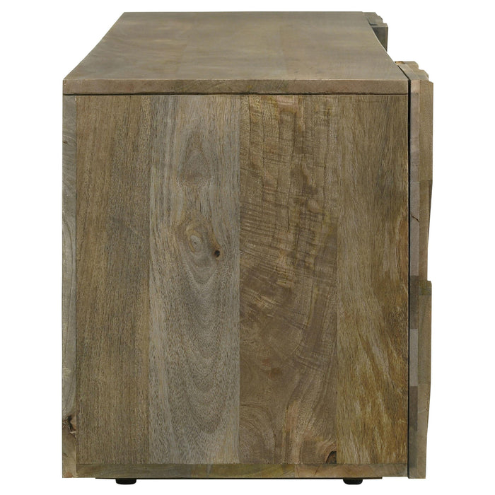 Keese 2-door Wood 70-inch TV Stand Media Console Mango Brown