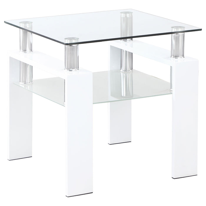 Dyer 2-piece Rectangular Coffee and End Table Set White
