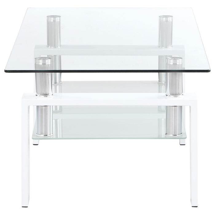 Dyer 2-piece Rectangular Coffee and End Table Set White