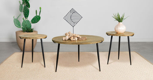 Pilar 3-piece Solid Wood Coffee and End Table Set Natural