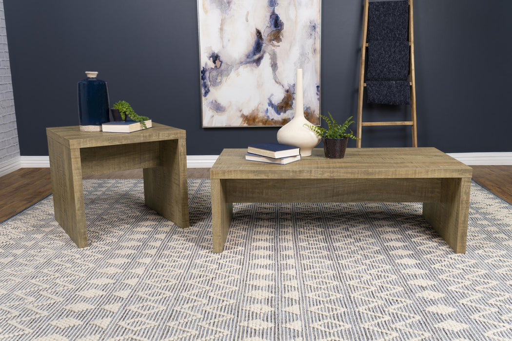 Lynette 2-piece Rectangular Coffee and End Table Set Mango