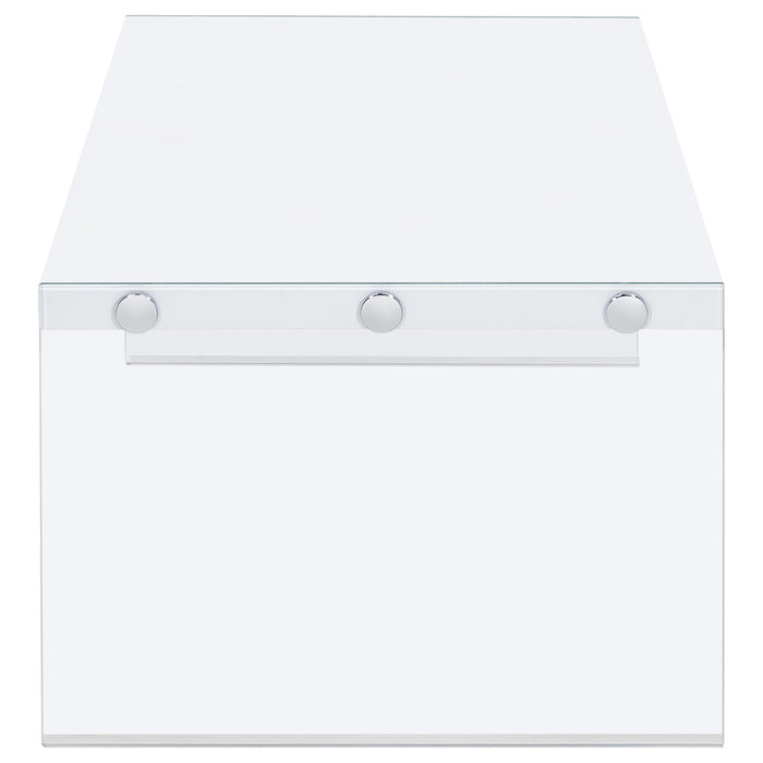 Opal 2-piece Coffee and End Table Set White High Gloss