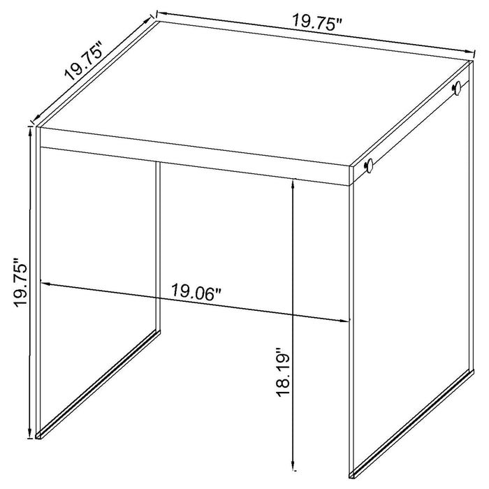 Opal 3-piece Coffee and End Table Set White High Gloss