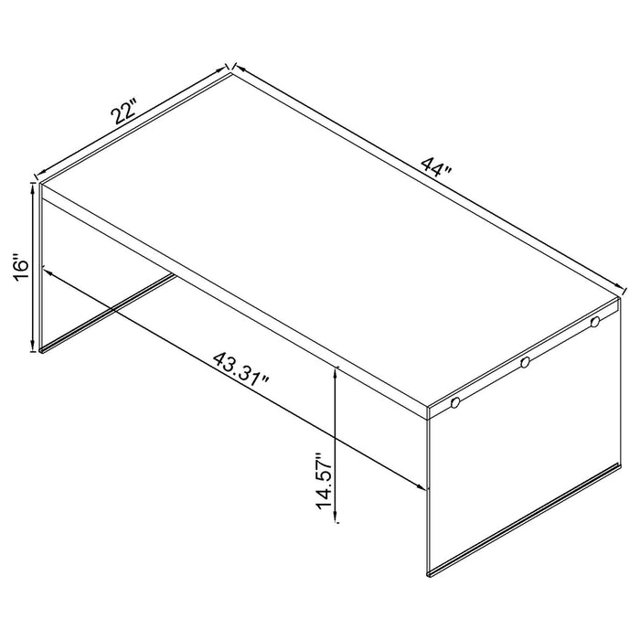 Opal 3-piece Coffee and End Table Set White High Gloss
