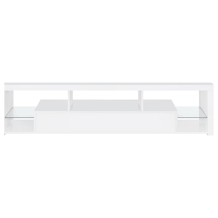 Jude 2-drawer Engineered Wood 71-inch TV Stand High Gloss White