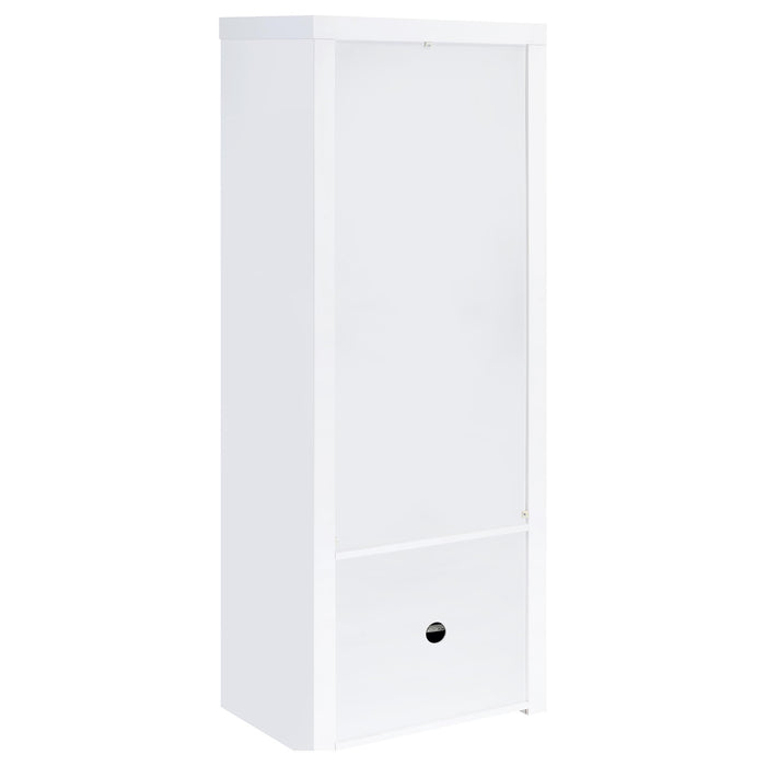 Jude 3-shelf Engineered Wood Media Tower High Gloss White