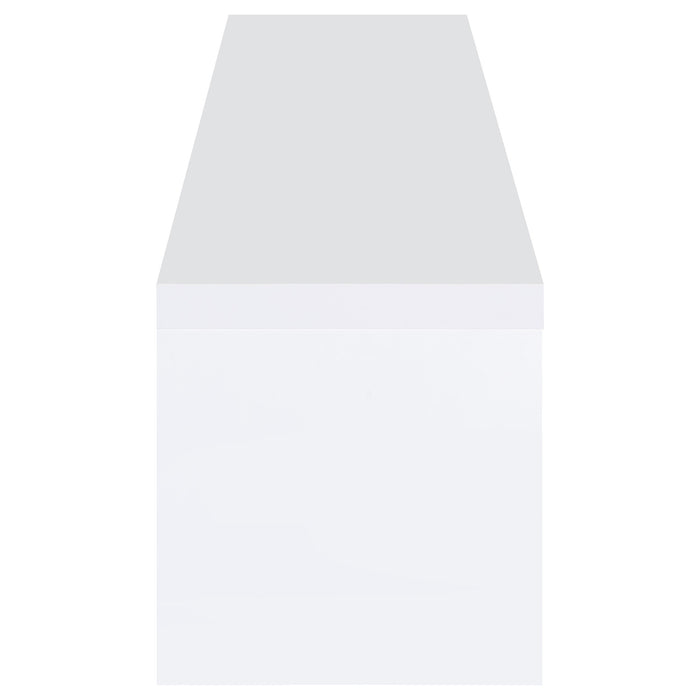 Jude 2-door Engineered Wood 79-inch TV Stand High Gloss White