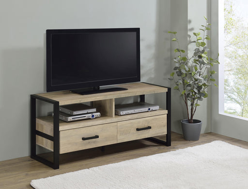 James 2-drawer Engineered Wood 48-inch TV Stand Distressed Pine