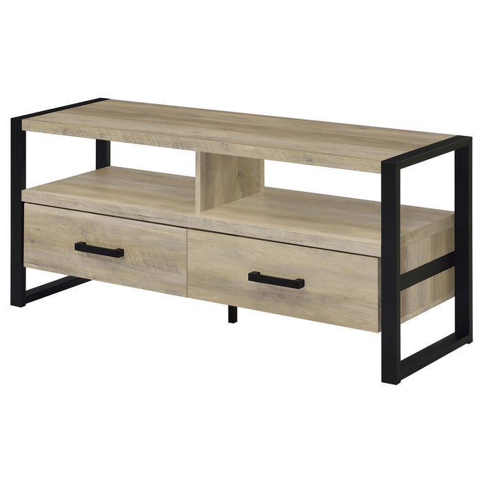 James 2-drawer Engineered Wood 48-inch TV Stand Distressed Pine