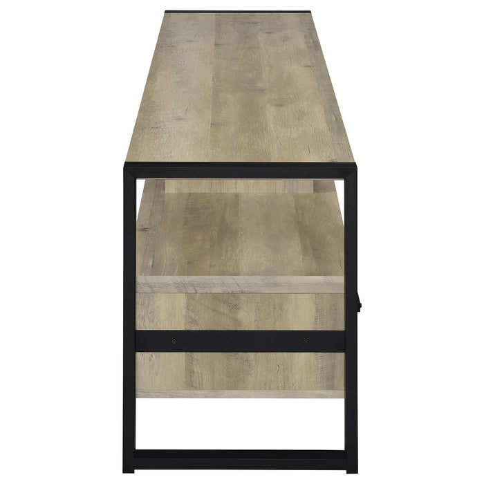 James 3-drawer Engineered Wood 71-inch TV Stand Distressed Pine