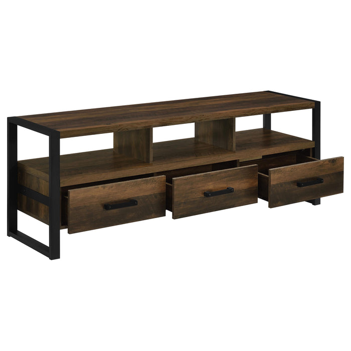 James 3-drawer Engineered Wood 60-inch TV Stand Dark Pine