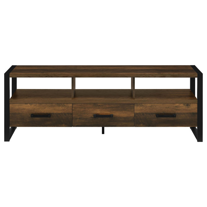 James 3-drawer Engineered Wood 60-inch TV Stand Dark Pine