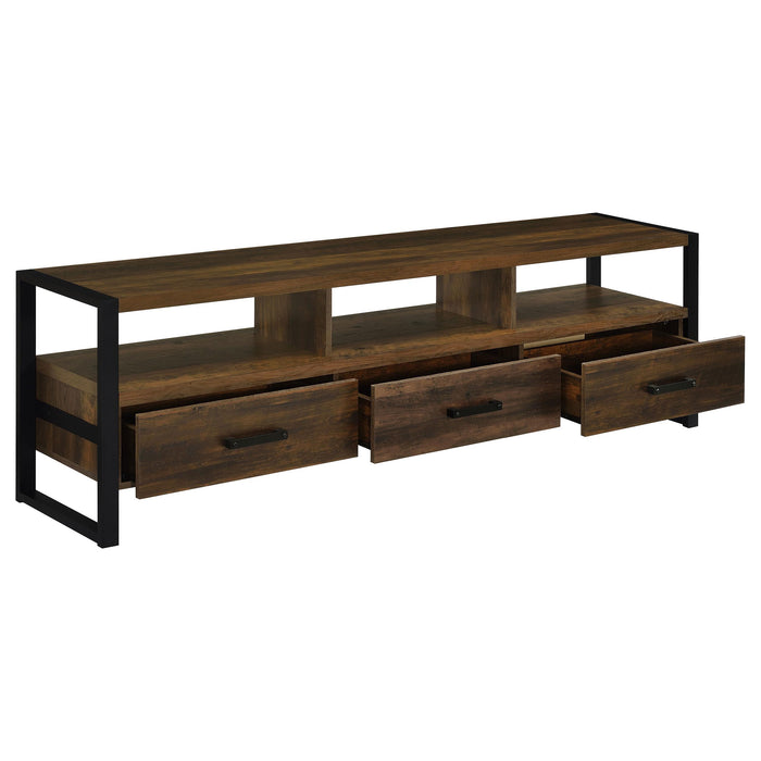 James 3-drawer Engineered Wood 71-inch TV Stand Dark Pine