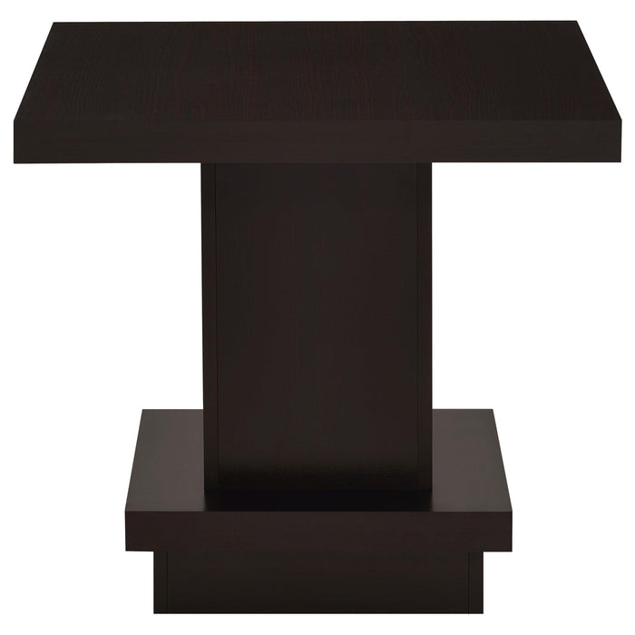 Reston Square Engineered Wood Side End Table Cappuccino