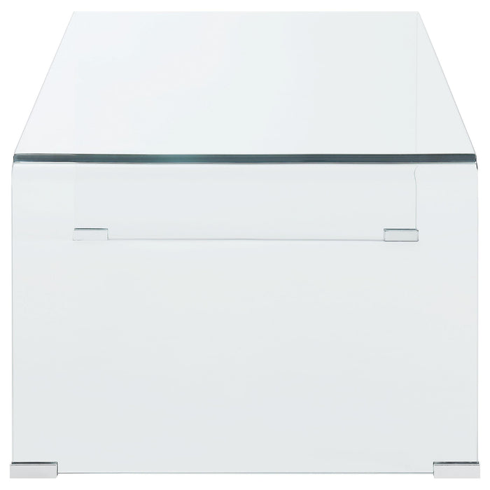 Ripley Rectangular Tempered Bent Glass Coffee Table Clear