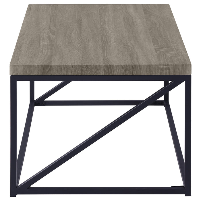 Birdie Rectangular Engineered Wood Coffee Table Sonoma Grey