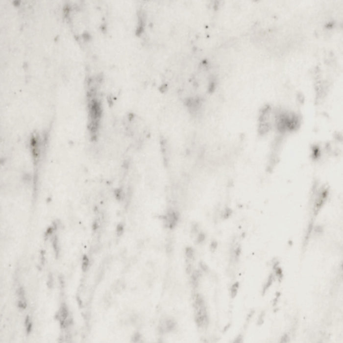 Haven Round Genuine White Marble Top End Side Table Black