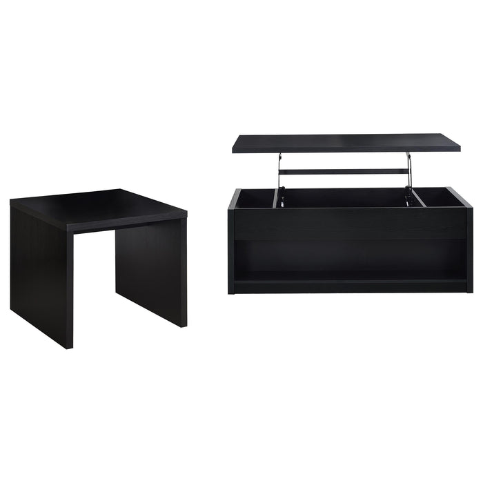 Knapp 2-piece Lift Top Coffee Table Set Black