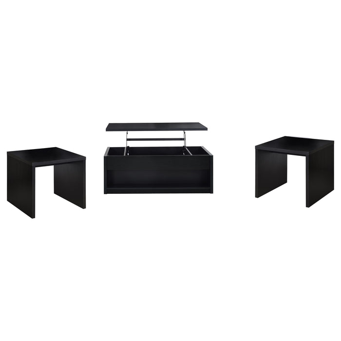 Knapp 3-piece Lift Top Coffee Table Set Black