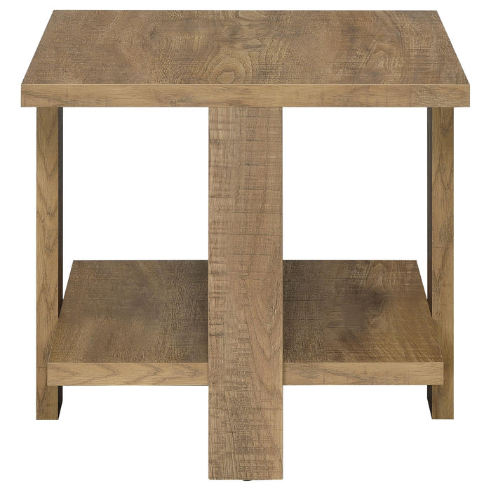 Dawn Square Engineered Wood End Table Mango Brown