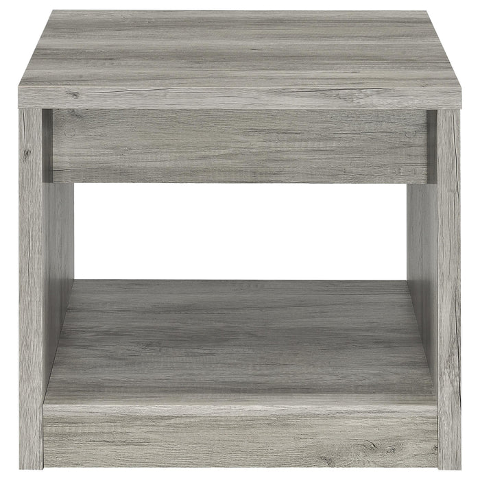 Felix 1-drawer Engineered Wood Side End Table Grey Driftwood