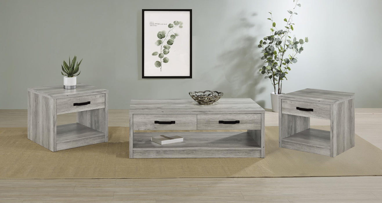 Felix 3-piece Coffee and End Table Set Grey Driftwood
