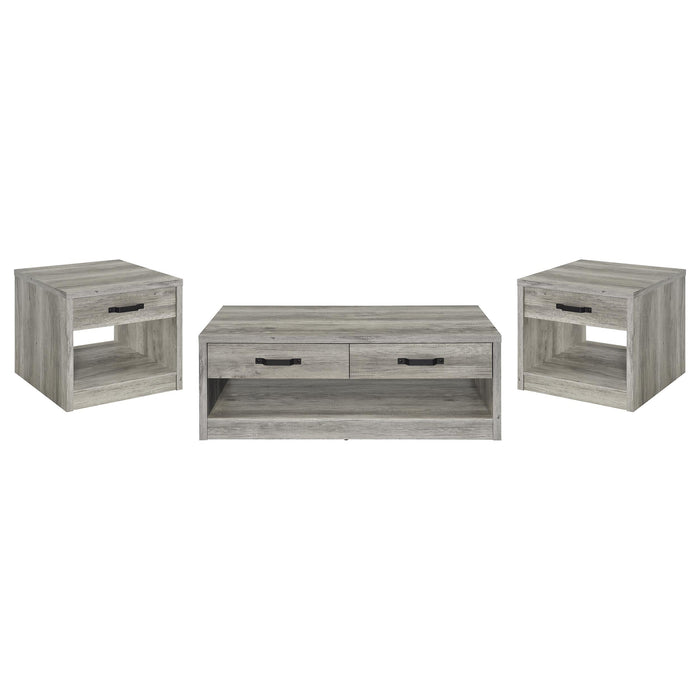 Felix 3-piece Coffee and End Table Set Grey Driftwood