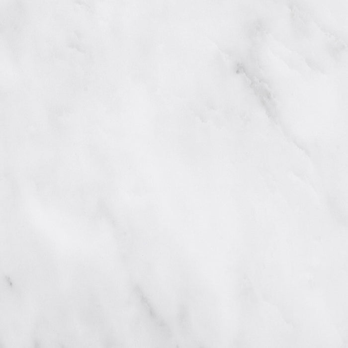 Avon Round Marble Top Stainless Steel Coffee Table White