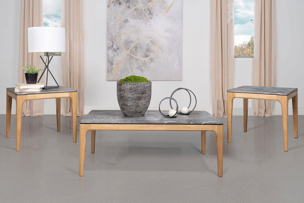 Polaris 3-piece SmartTop Coffee and End Table Set Grey